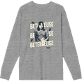 thumbnail image 1 of Beetlejuice Beetlejuice Astrid Betelgeuse Heather Gray Adult Crew Neck Long Sleeve Tee-3XL, 1 of 3