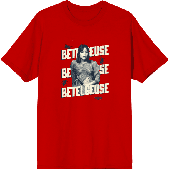 Beetlejuice Beetlejuice Astrid Betelgeuse Red Men's Crew Neck Short Sleeve Tee-Medium