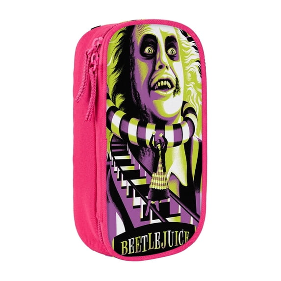 Beetlejuice Beetlejuice Big Capacity Pencil Case, Aesthetic Pen Pouch Storage Bag, Office Supplies Organizer, Pen Cases Pencil Bag with Multiple Compartments