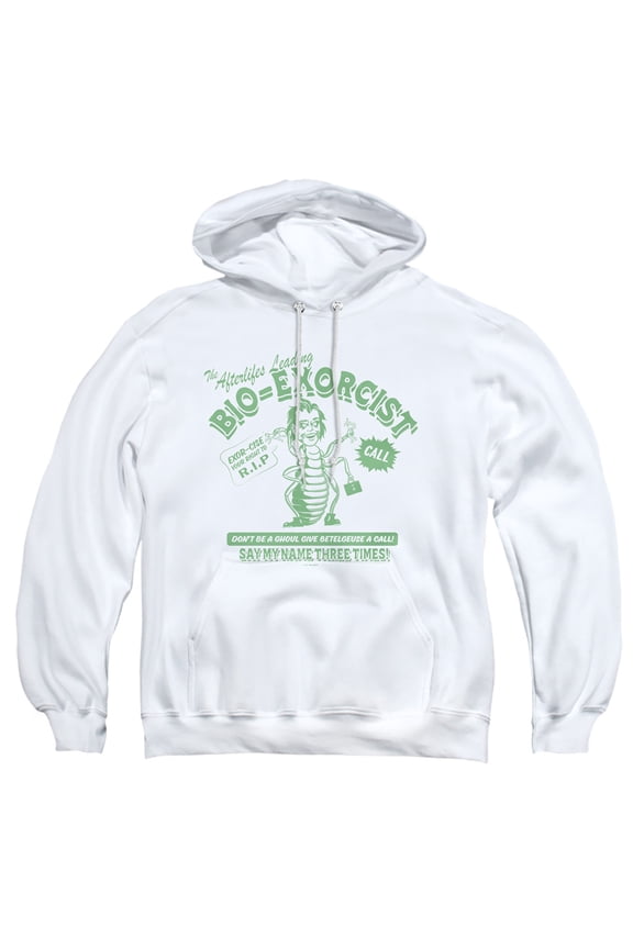 Bio Exorcist Adult Pull-Over Hoodie, White, Small
