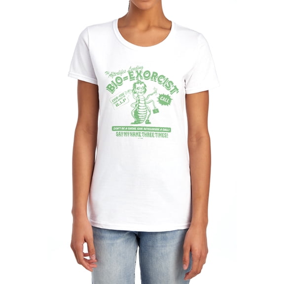 Beetlejuice Beetlejuice Bio Exorcist Women's T Shirt, White, Medium