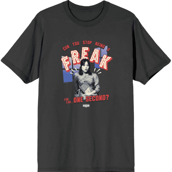 Beetlejuice Beetlejuice Can You Stop Being A Freak Charcoal Men's Crew Neck Short Sleeve Tee-XXL