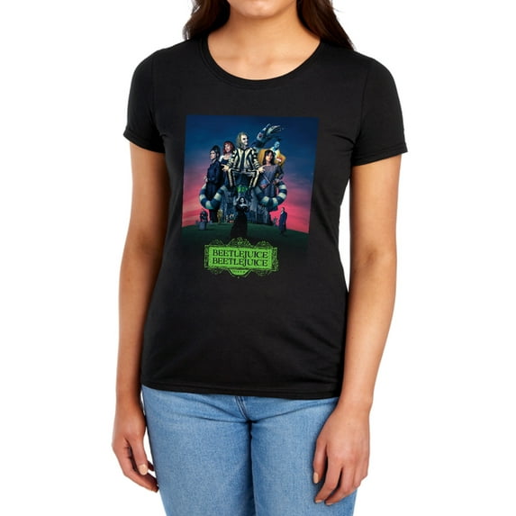 Beetlejuice Beetlejuice Gangs All Here Women's T Shirt, Black, Medium