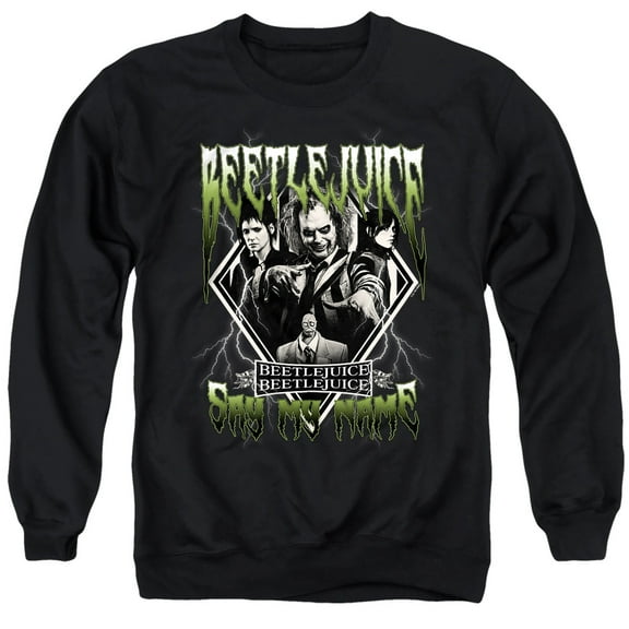 Beetlejuice Beetlejuice Group Band Unisex Adult Crewneck Sweatshirt, Black, 3X-Large