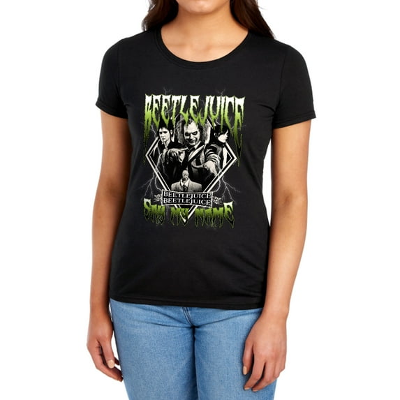 Beetlejuice Beetlejuice Group Band Women's T Shirt, Black, Large