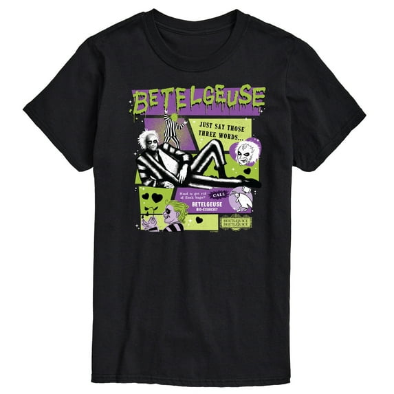 Beetlejuice Beetlejuice - Just Say Those Three Words - Men's Short Sleeve T-Shirt