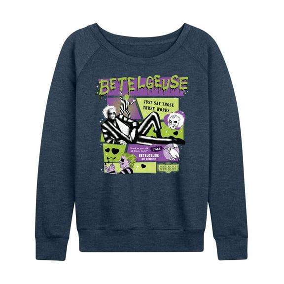 Beetlejuice Beetlejuice - Just Say Those Three Words - Women's French Terry Long Sleeve Shirt