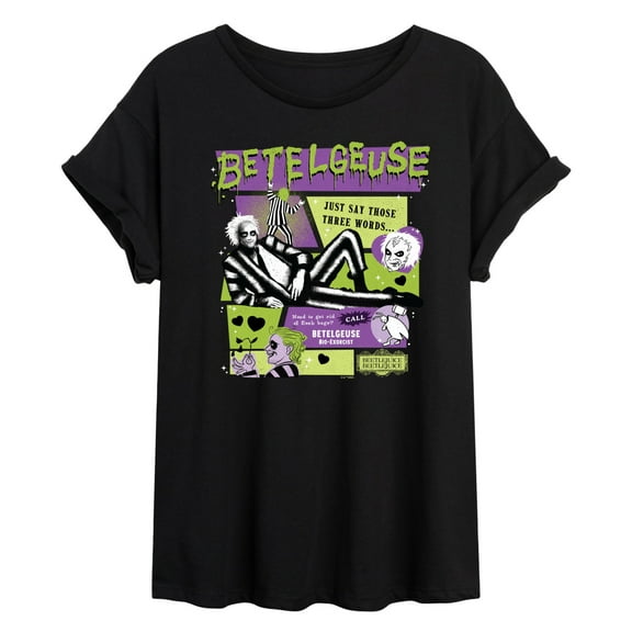Beetlejuice Beetlejuice - Just Say Those Three Words - Women's Oversized Tee
