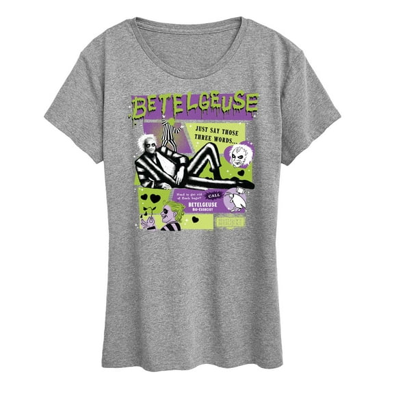 Beetlejuice Beetlejuice - Just Say Those Three Words - Women's Short Sleeve Graphic T-Shirt