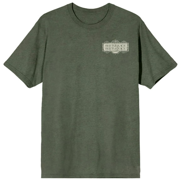 Beetlejuice Beetlejuice Kid Betelgeuse Adult Monterrey Sage Crew Neck Short Sleeve T-shirt-Medium
