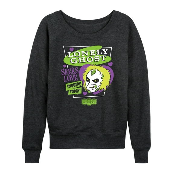 Beetlejuice Beetlejuice - Lonely Ghost - Women's French Terry Long Sleeve Shirt