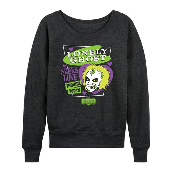 Beetlejuice Beetlejuice - Lonely Ghost - Women's French Terry Long Sleeve Shirt