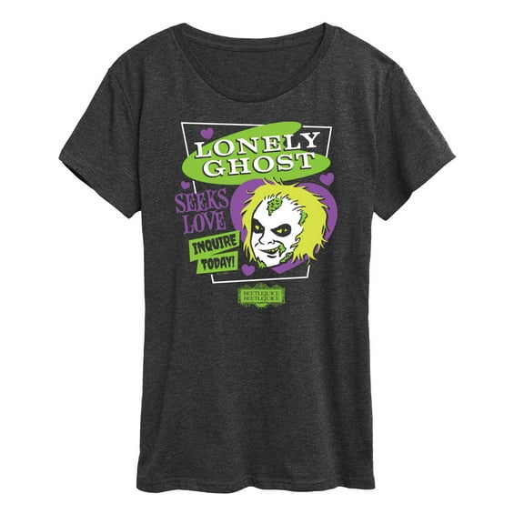 Beetlejuice Beetlejuice - Lonely Ghost - Women's Short Sleeve Graphic T-Shirt