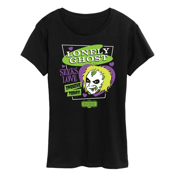 Beetlejuice Beetlejuice - Lonely Ghost - Women's Short Sleeve Graphic T-Shirt