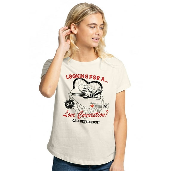 Beetlejuice Beetlejuice Love Beetlejuice Women's Graphic T-Shirt Rolled Sleeve Tee