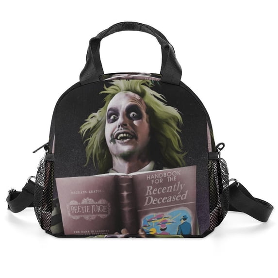 Beetlejuice Beetlejuice Lunch Bag, Insulated Lunch Box Large Capacity Reusable Insulated Cooler Lunch Totes Bag for Work Office School Camping Travel Picnic