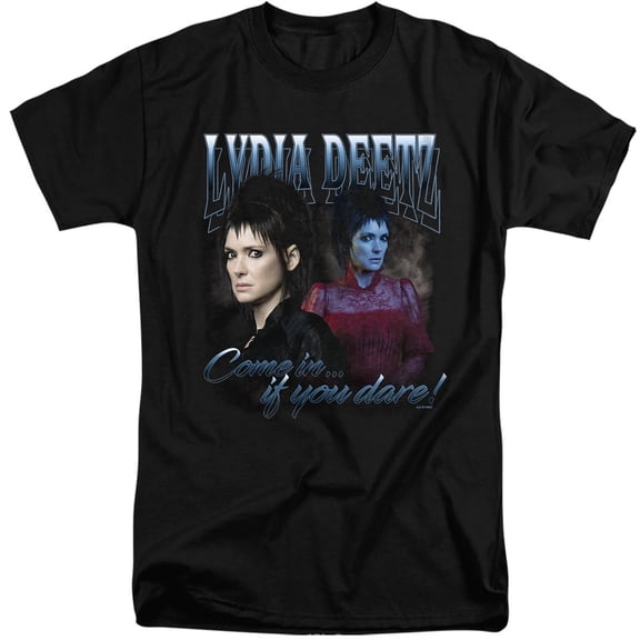Beetlejuice Beetlejuice Lydia Homage Unisex Adult Tall T Shirt (X-Large) Black