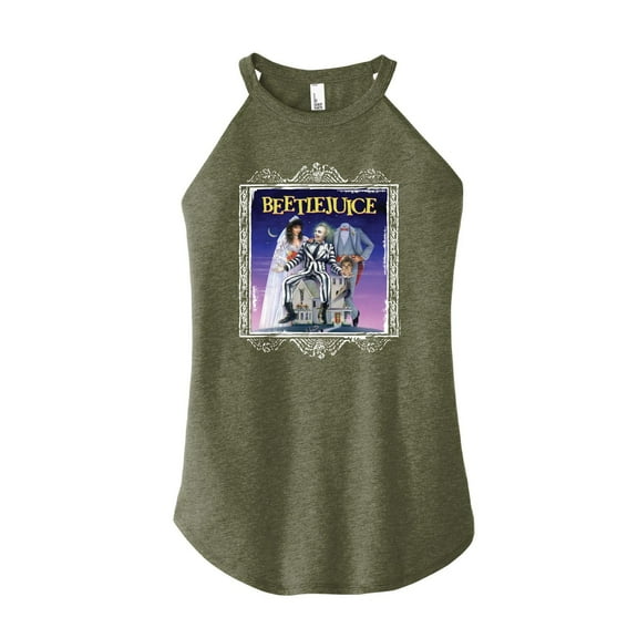 Beetlejuice - Beetlejuice Movie Poster Framed - Juniors High Neck Tank Top