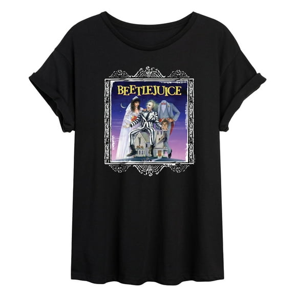 Beetlejuice - Beetlejuice Movie Poster Framed - Women's Oversized T-Shirt