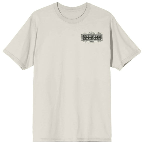 Beetlejuice Beetlejuice Nightmare Material Adult Sand Crew Neck Short Sleeve T-shirt-3XL