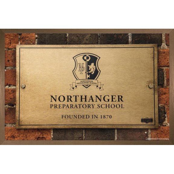 Beetlejuice Beetlejuice - Northanger Preparatory School Wall Poster, 22.375" x 34" Framed