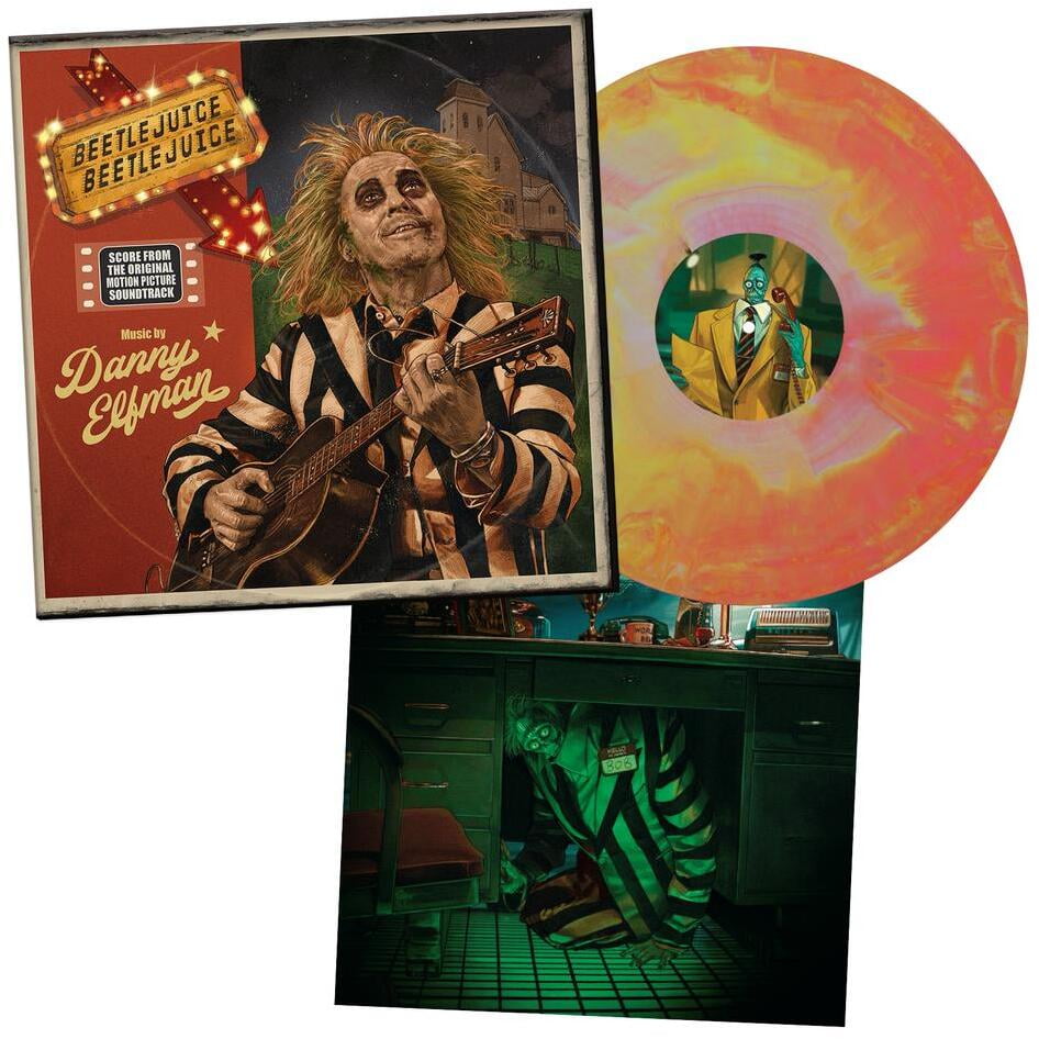 Danny Elfman - Beetlejuice Beetlejuice Soundtrack - Limited Australian Exclusive Pink & Yellow Colored Vinyl - Music & Performance