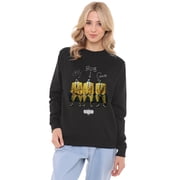 Beetlejuice Beetlejuice Shrinker Group Womens Crew Sweatshirt, Black, Small