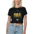 thumbnail image 1 of Beetlejuice Beetlejuice Shrinker Group Women's Crop Top T-Shirt, Black, Large, 1 of 4