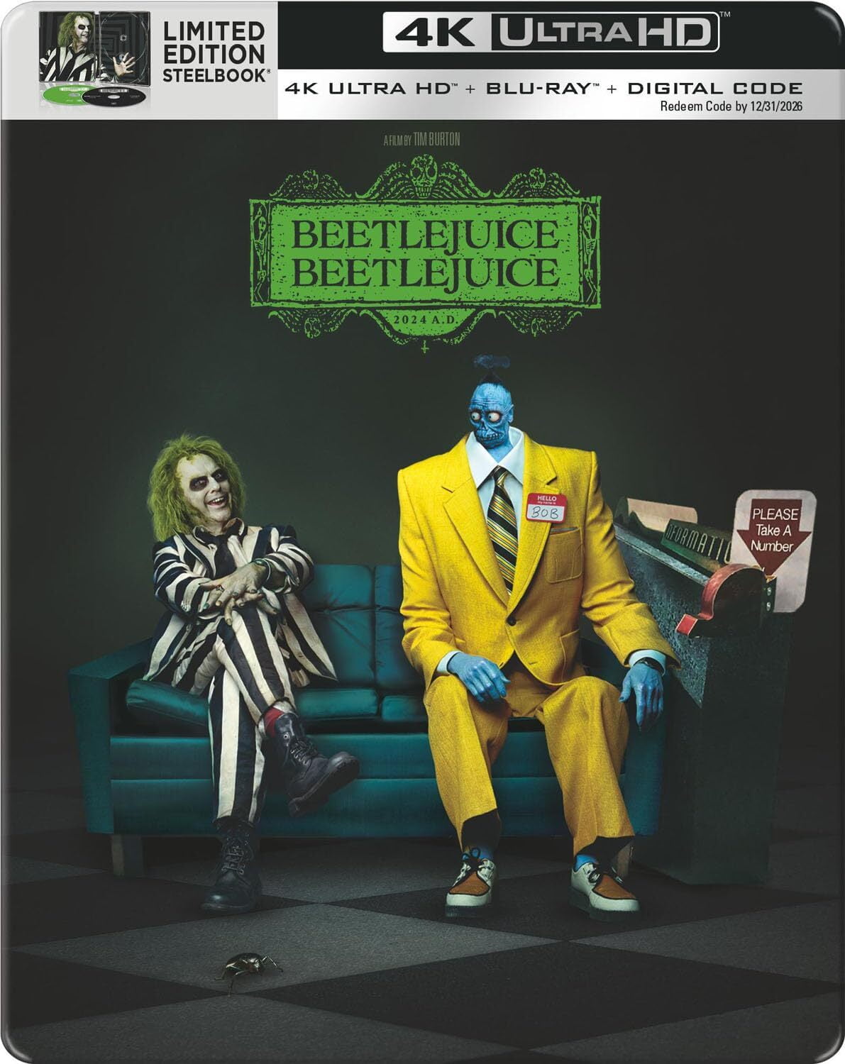 Beetlejuice Beetlejuice (Steelbook) (4K Ultra HD + Blu-ray + Digital Copy), Comedy, Warner Bros.