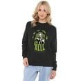 thumbnail image 1 of Beetlejuice Beetlejuice Stepdad From Hell Women's Crew Sweatshirt, Black, Medium, 1 of 4