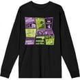 thumbnail image 1 of Beetlejuice Beetlejuice Valentine Card Collage Adult Black Crew Neck Long Sleeve Tee-Medium, 1 of 2