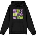 thumbnail image 1 of Beetlejuice Beetlejuice Valentine Card Collage Adult Black Long Sleeve Hoodie-Large, 1 of 2