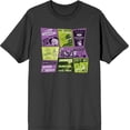 thumbnail image 1 of Beetlejuice Beetlejuice Valentine Card Collage Men's Charcoal Crew Neck Short Sleeve Tee-Large, 1 of 4