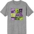 thumbnail image 1 of Beetlejuice Beetlejuice Valentine Card Collage Men's Heather Gray Crew Neck Short Sleeve Tee-Medium, 1 of 2