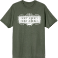 thumbnail image 1 of Beetlejuice Beetlejuice White Sign Logo Adult Green Crew Neck Short Sleeve Tee-3XL, 1 of 3