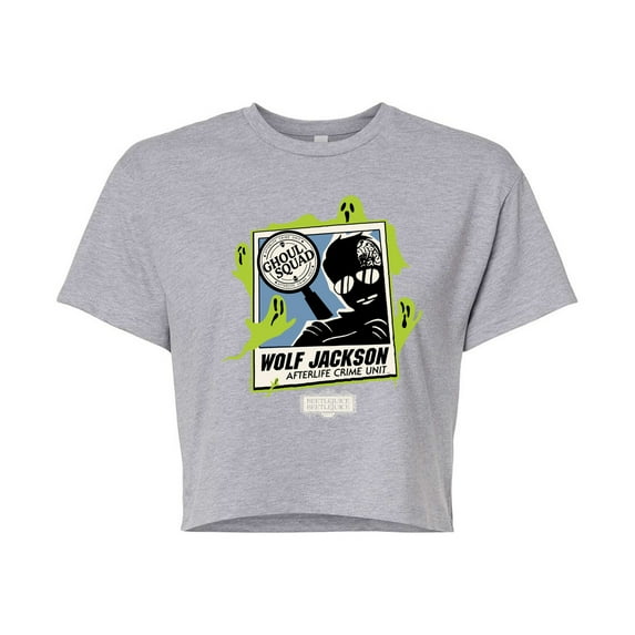 Beetlejuice Beetlejuice - Wolf Jackson Pic - Junior's Cropped Tee