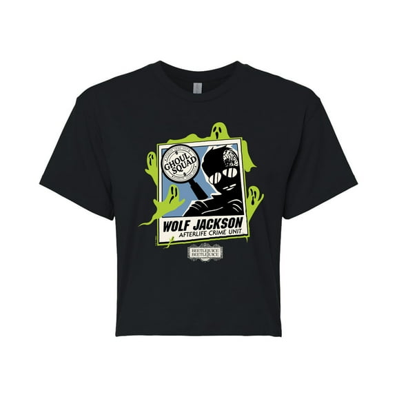 Beetlejuice Beetlejuice - Wolf Jackson Pic - Juniors Cropped Tee