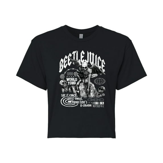 Beetlejuice - Beetlejuice World Tour - Junior's Cropped Tee