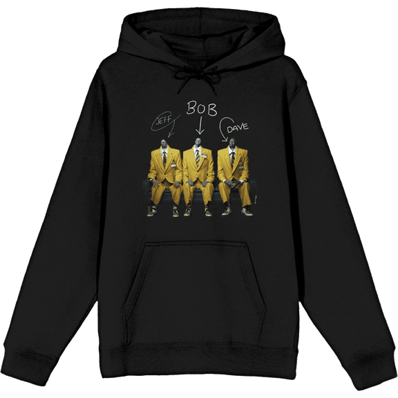 Beetlejuice Beetlejuice Yellow Suit Zombies Adult Black Long Sleeve Hoodie-3XL