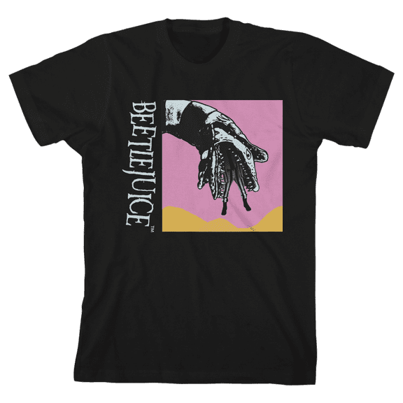 Beetlejuice Being Eaten By Sandworm Youth Black Graphic Tee-Medium
