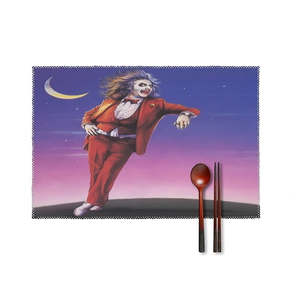 Beetlejuice-Betelgeuse Set of 6 Individual Placemats for Dining Table, Non-slip, Washable, Reusable Table Mats for Decor Home Party for Kid Teen Adult