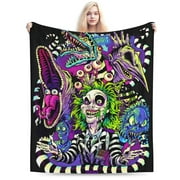 Beetlejuice Blanket, Anime Throw Blanket For Bed Sofa Couch, Super Soft Flannel Blanket For Bedroom Livingroom, 40"X30"