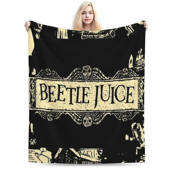 Beetlejuice Blanket, Anime Throw Blanket For Bed Sofa Couch, Super Soft Flannel Blanket For Bedroom Livingroom, 60"X50"
