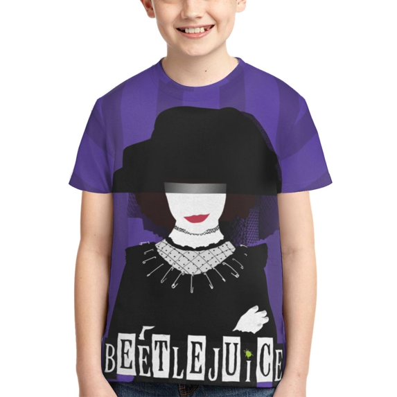Beetlejuice Boys Girls T Shirts Cartoon Teens Shirts 3D Graphic Funny Print Shirts for Youth Shirts