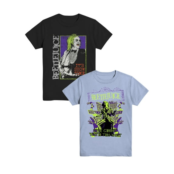 Beetlejuice, Boys Graphic Short Sleeve T-Shirt, 2Pack, Sizes 4-18