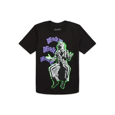 Beetlejuice Boys’ Graphic Tee with Short Sleeves, Sizes 4-18