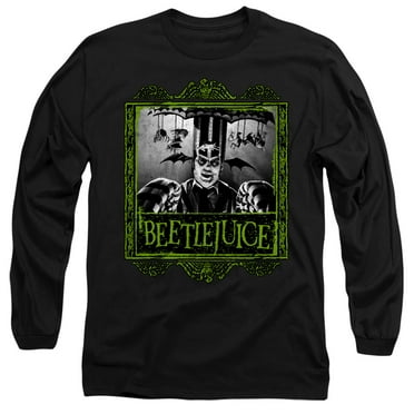 Beetlejuice Carousel Beetlejuice Unisex Adult Long-Sleeve T Shirt,Black, Small