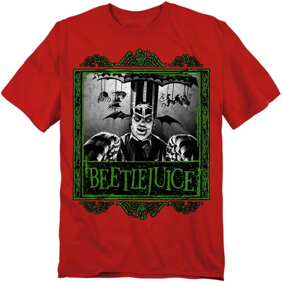 Beetlejuice Carousel Beetlejuice Unisex Adult T-Shirt, Red, Small