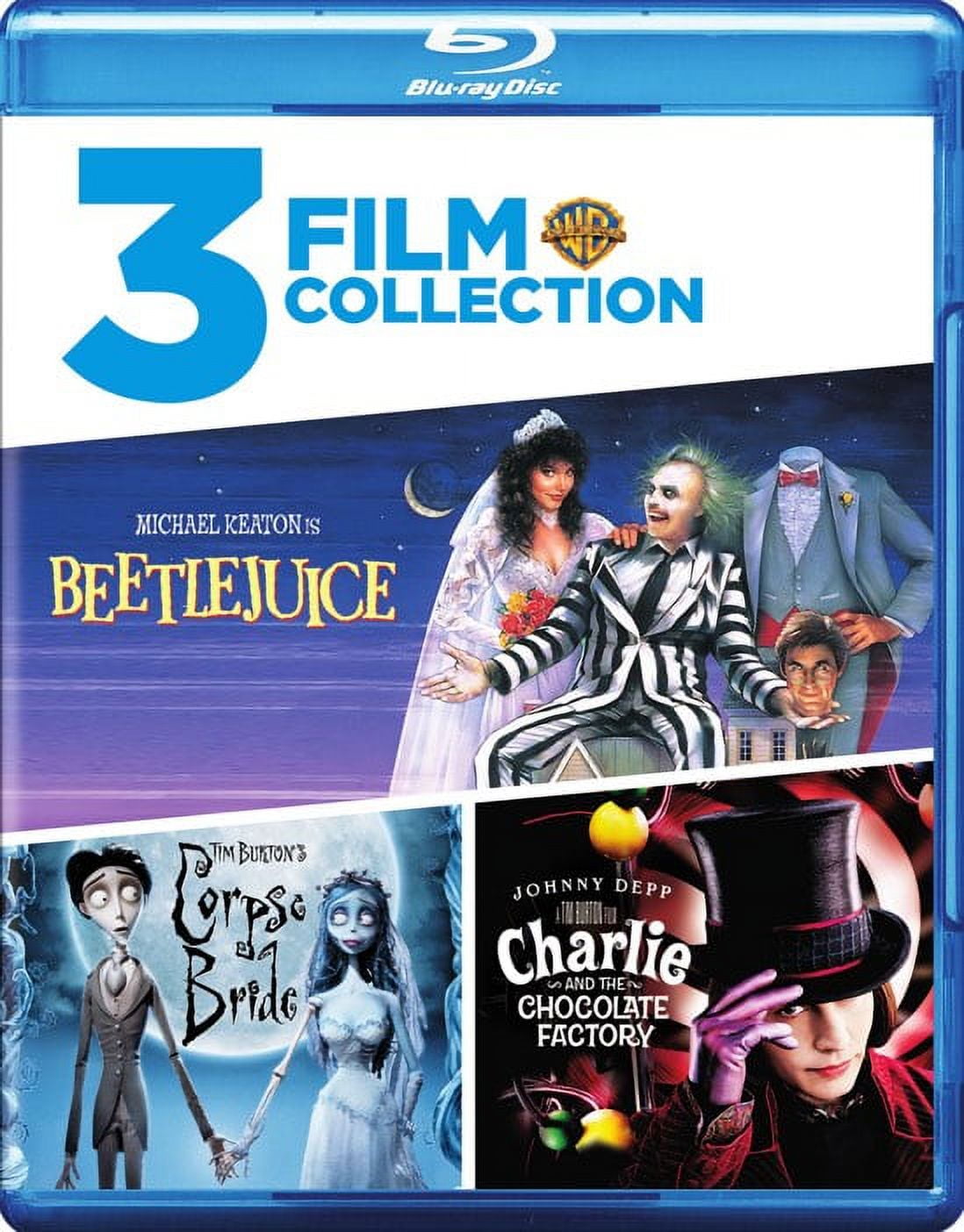 WARNER BROS. Beetlejuice / Charlie and the Chocolate Factory / Tim Burton's Corpse Bride [Blu-ray]