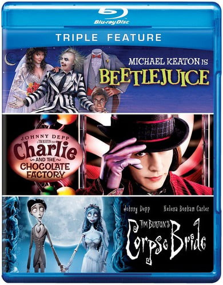 Pre-Owned Beetlejuice / Charlie and the Chocolate Factory Tim Burton's Corpse Bride (Blu-ray)